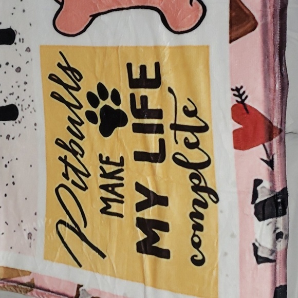 1411- Dog Lovers Throw Blanket Inspirational Words NWT - Picture 5 of 8